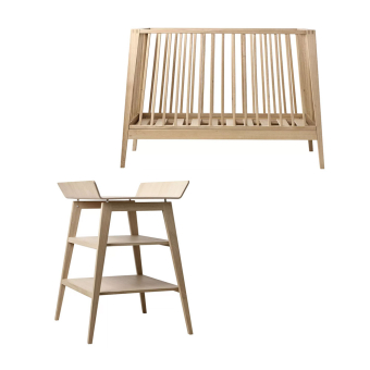 Chambre Bébé Complète Linea Duo Table à langer - Chêne Leander