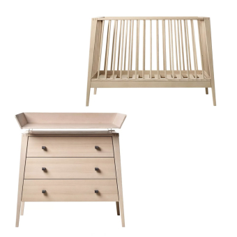 Chambre Bébé Complète Linea Duo Commode à langer - Hêtre Leander