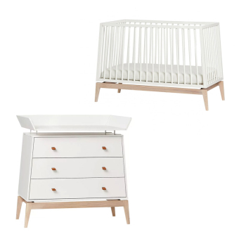 Chambre Bébé Complète Luna Duo - Blanc Leander