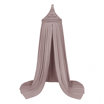 Ciel de lit Tara Crochet et coton bio - Vieux rose Numéro 74