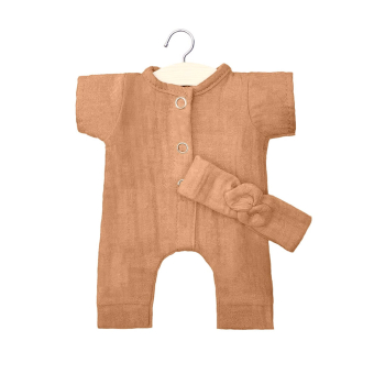 Combinaison Lili et headband Poupon Babies - Cassonade Minikane
