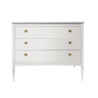 Commode 3 tiroirs - Blanc Gustavienne