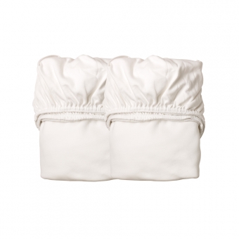 Lot de 2 draps housses junior pour lit évolutif Leander - Blanc Leander