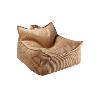 Fauteuil Pouf Ottoman en velours côtelé - Toffee Wigiwama