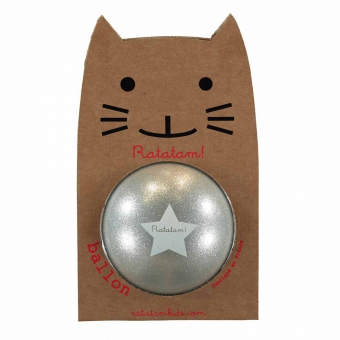 Ballon à paillettes 25 cm - Argent Ratatam