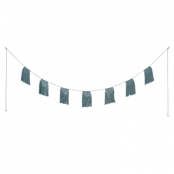 Guirlande en macramé - Bleu gris Numéro 74