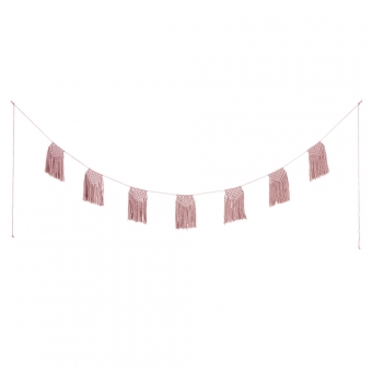 Guirlande en macramé - Vieux rose Numéro 74