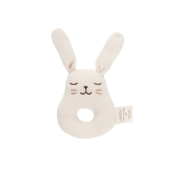 Hochet Lapin - Blanc Main Sauvage