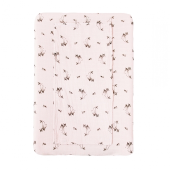 Housse de matelas à langer Fanny Faon - Rose clair Rose in April