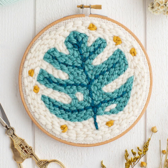 Kit DIY Punch Needle - Monstera Kesi'Art