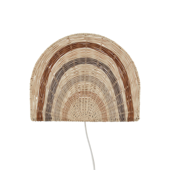 Lampe applique Rainbow en rotin OYOY