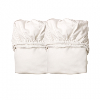 Lot de 2 draps housses pour berceau Leander - Blanc Leander