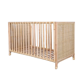 Lit bébé en rotin Nemo 60x120cm - Naturel Théo