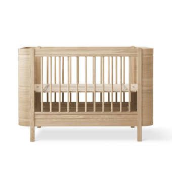Lit bébé évolutif Mini+ Wood sans kit de conversion - Chêne Oliver Furniture