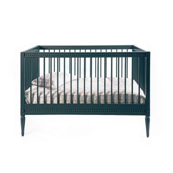 Lit bébé évolutif et son matelas - Deep Green Gustavienne