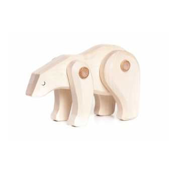 Ours polaire en bois articulé Bajo