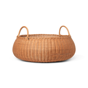Grand Panier de rangement tressé bas Ferm Living
