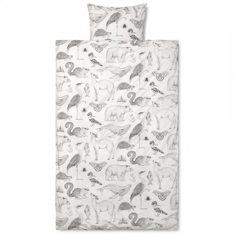 Parure de lit Animaux Katie Scott - Blanc Ferm Living