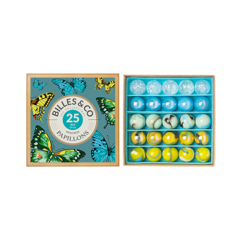 Petit Coffret de 25 Billes - Papillons Billes and Co