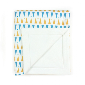 Edredon Copenhagen Triangles - Bleu/Miel Nobodinoz