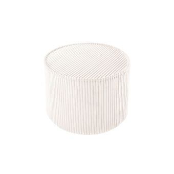 Pouf en velours côtelé - Ecru Wigiwama