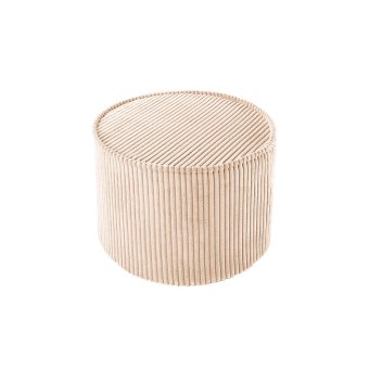 Pouf en velours côtelé - Beige Wigiwama