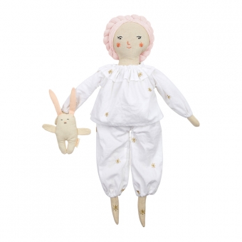Pyjama et doudou pour poupée Meri Meri