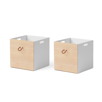 Set de 2 caissons - Chêne/Blanc Oliver Furniture