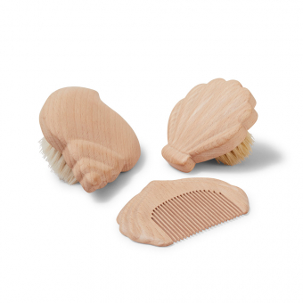 Set de 3 brosses Coquillages Konges Slojd