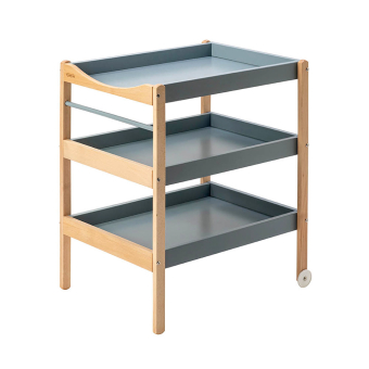 Table à langer Margot 3 plateaux - Bleu gris Combelle