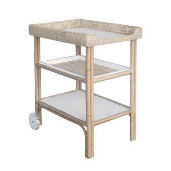 Table à langer en rotin Océania - Blanc Théo