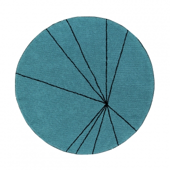 Tapis Trace - Bleu pétrole Lorena Canals