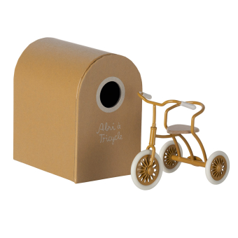 Tricycle Miniature et son abri - Ocre Maileg
