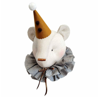 Tête d'Ours Blanc - Col rayé Les Enfants du Design