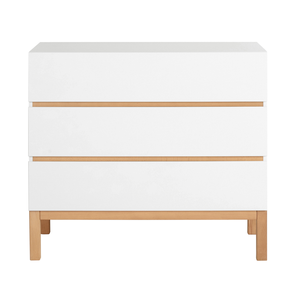 Commode à langer 3 tiroirs Indigo - Blanc - Quax