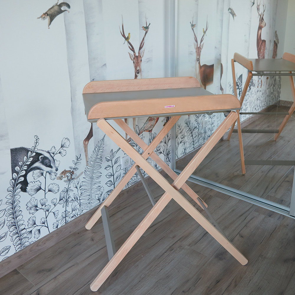 Table à langer pliante Jade - Gris Combelle