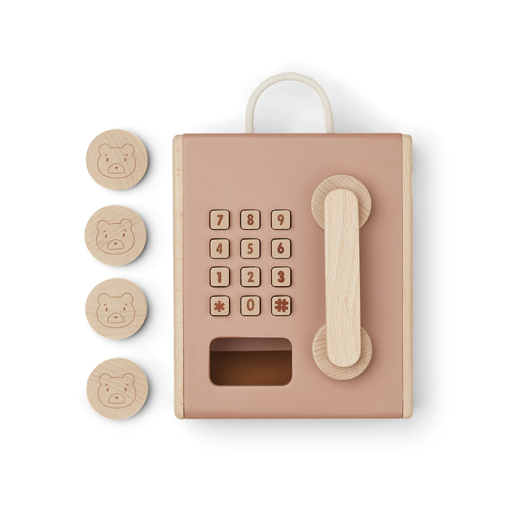 Téléphone à pièces Rufus - Rose Tuscany Liewood