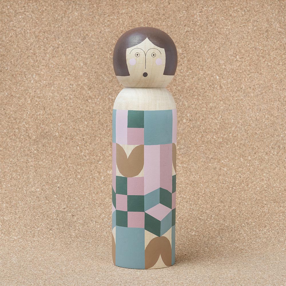 Poupée Kokeshi - Rose - Fanny et Alexander