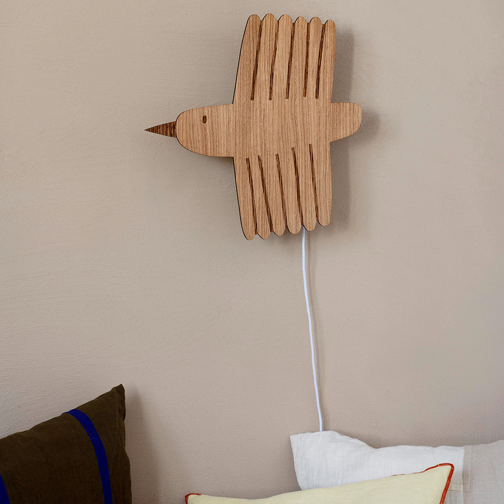 Lampe applique Oiseau - Chêne huilé Ferm Living
