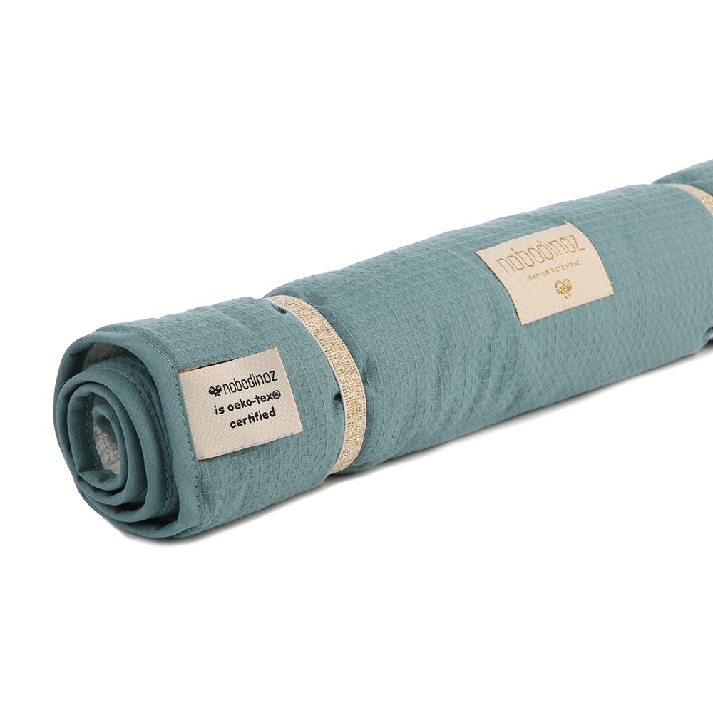 Matelas à langer de voyage Nomad nid d'abeille Elements - Vert - Nobodinoz