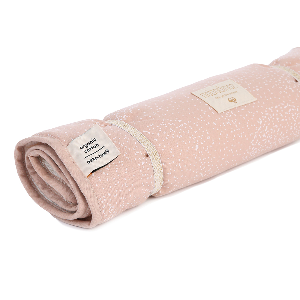 Matelas à langer de voyage Nomad bubble Elements - Vieux rose - Nobodinoz