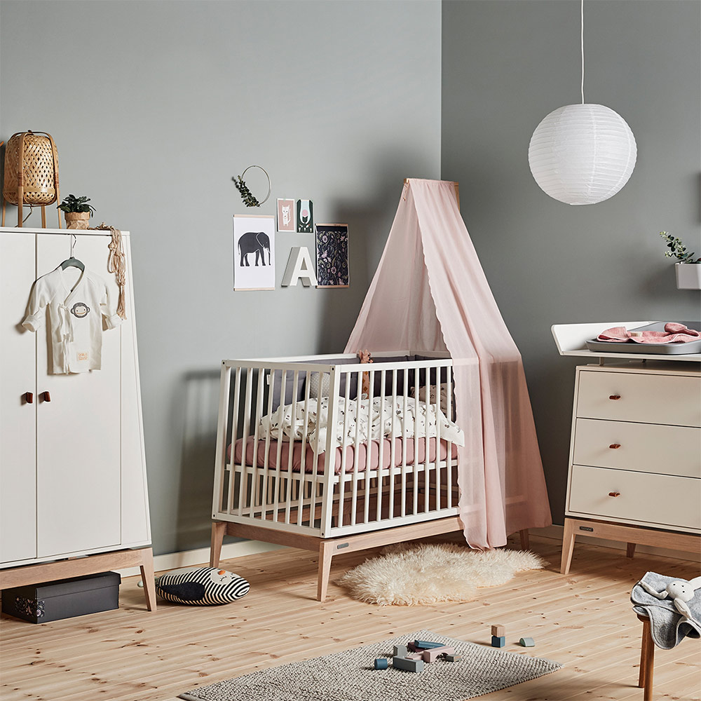 Lit bébé Luna 60 x 120 cm - Blanc - Leander