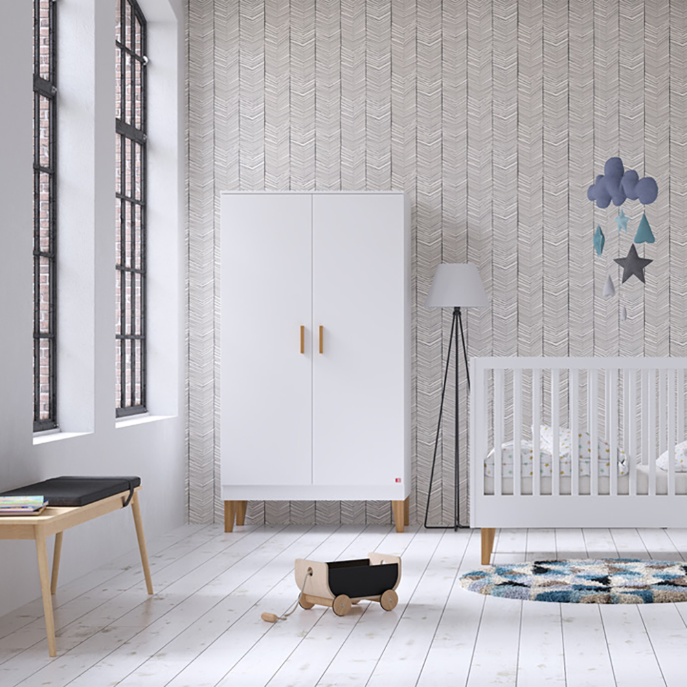 Lit bébé 60 x 120 Lounge - Blanc - Vox