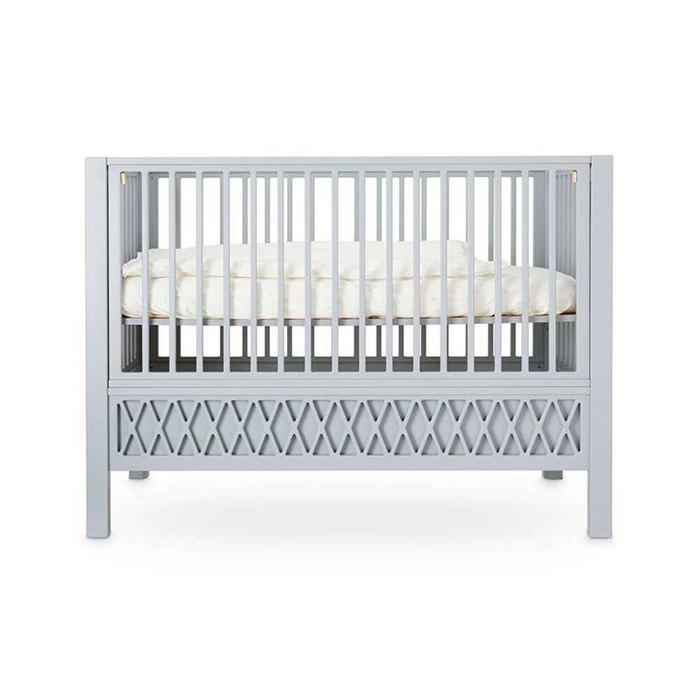 Lit bébé à barreaux 60 x 120 Harlequin - Gris clair - Cam Cam