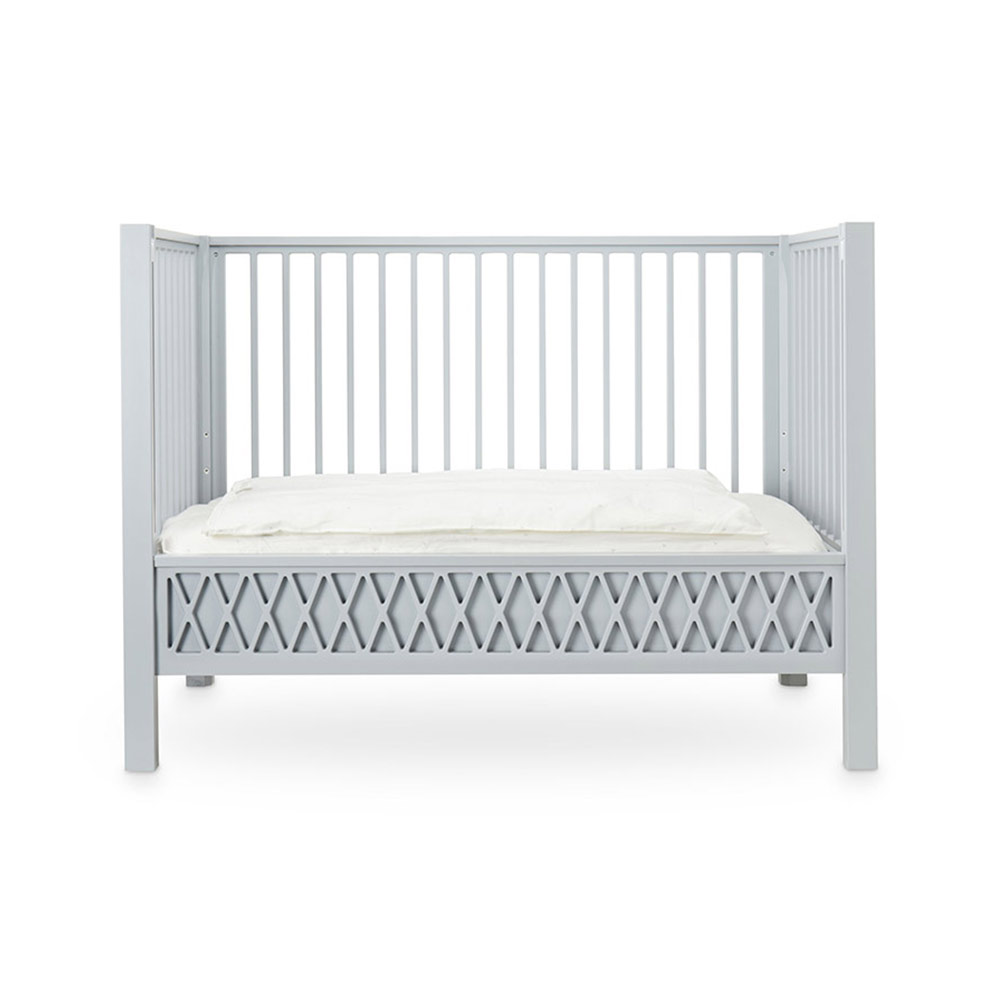 Lit bébé à barreaux 60 x 120 Harlequin - Gris clair - Cam Cam