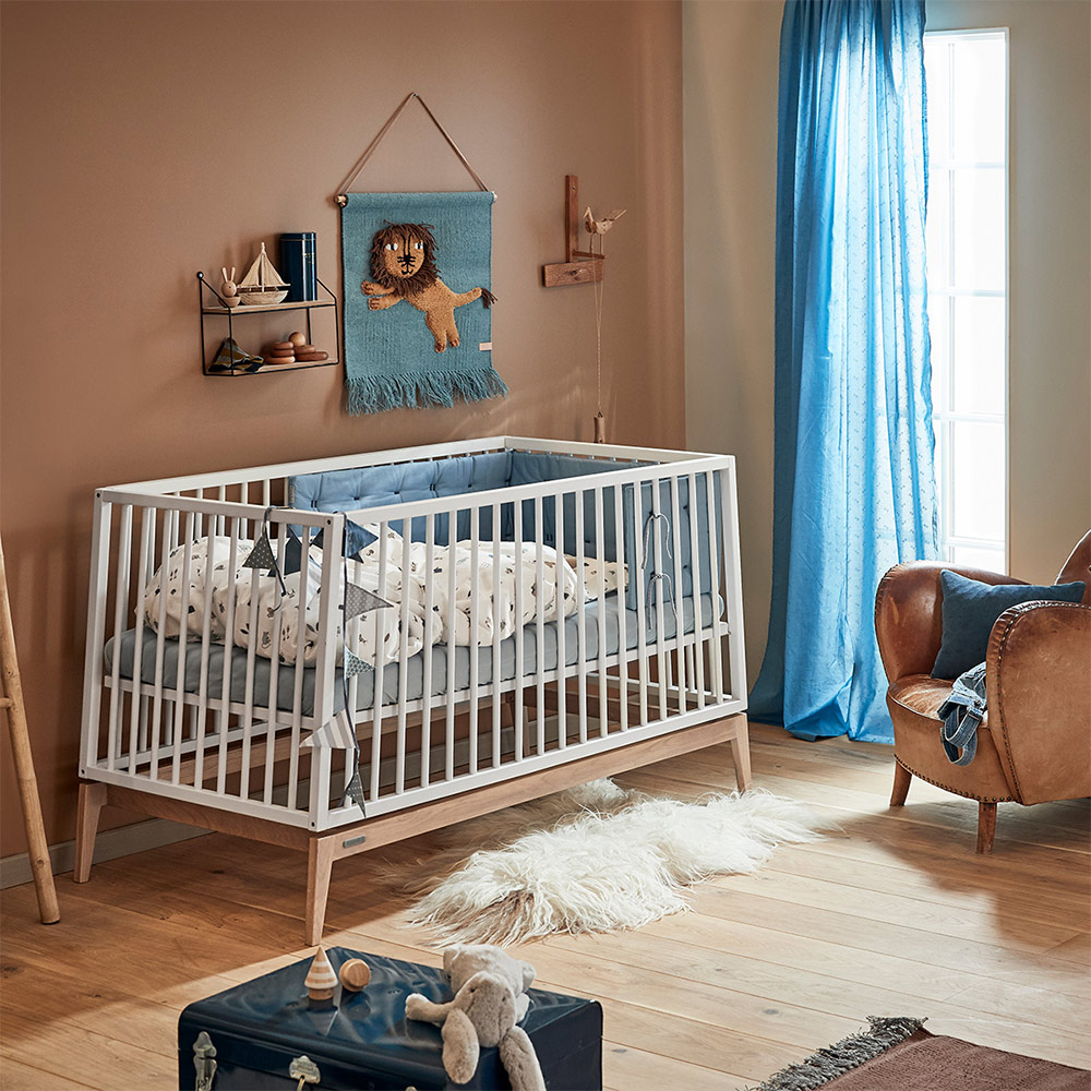 Lit bébé Luna 70 x 140 cm - Blanc - Leander