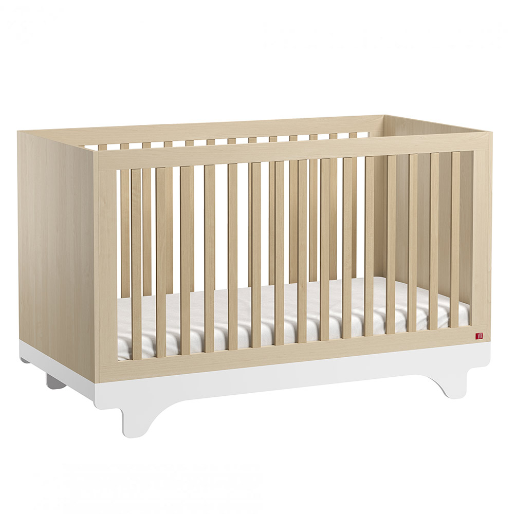 Lit bébé évolutif Playwood - Bouleau/Blanc - Vox