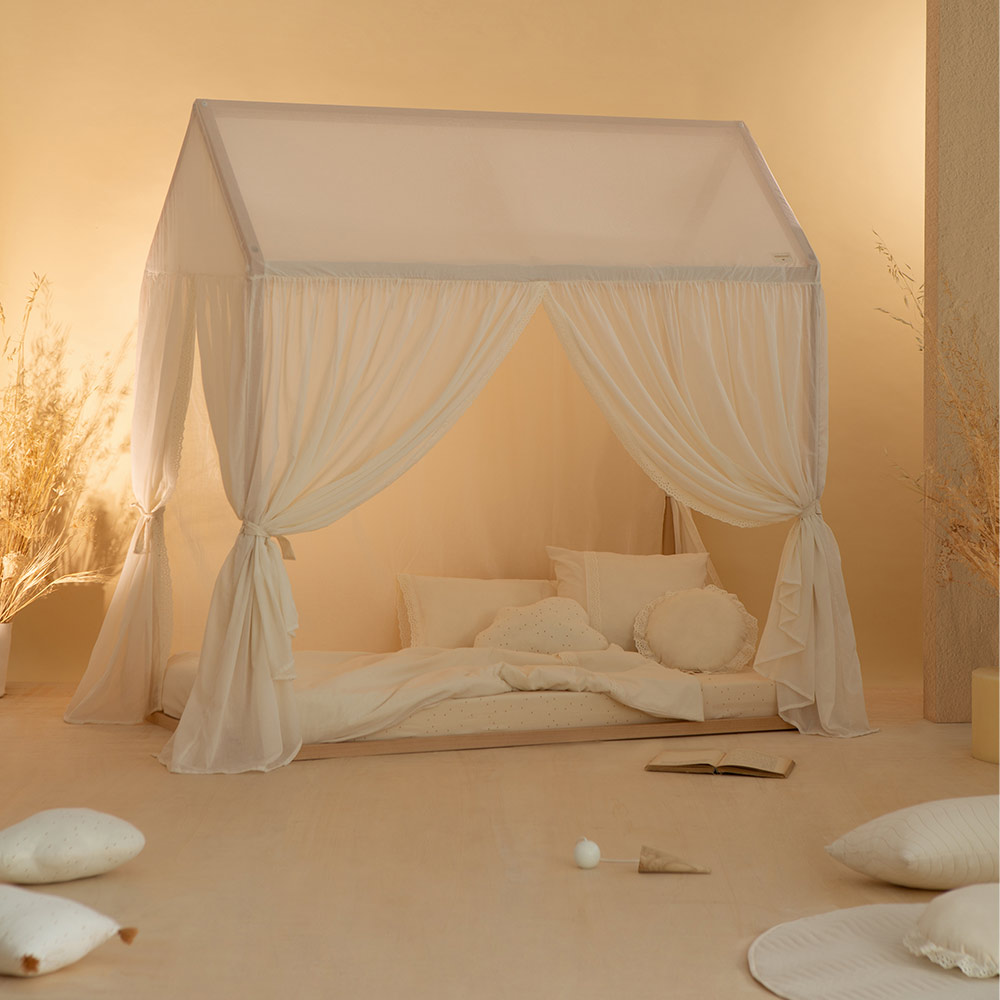 Lit junior Maison Dentelle Vera 70 x 140 - Naturel - Nobodinoz