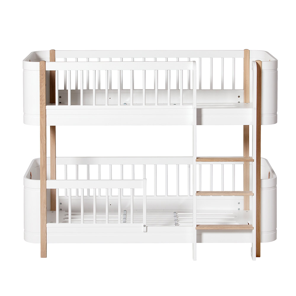 Lit superposé junior Wood Mini+ - Blanc/Chêne - Oliver Furniture