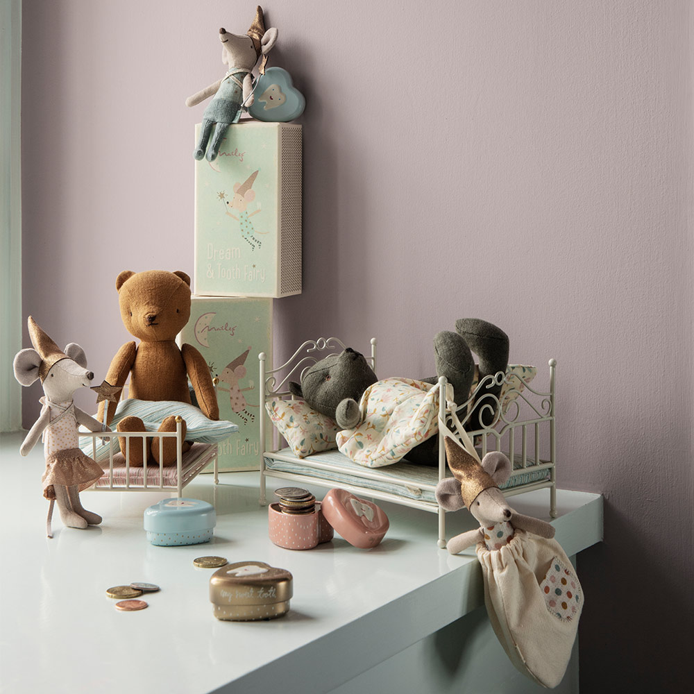 Lit de Souris Vintage Miniature - Anthracite Maileg